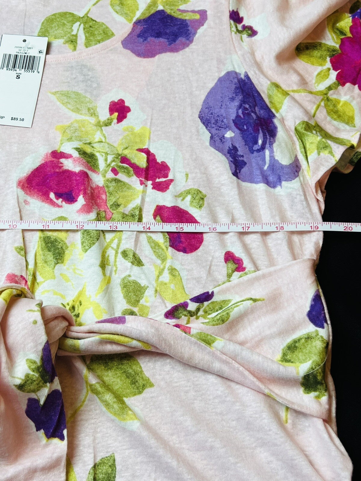 Lauren Ralph Lauren Shirt Women's Sz S Pink Floral Top Blouse (5)