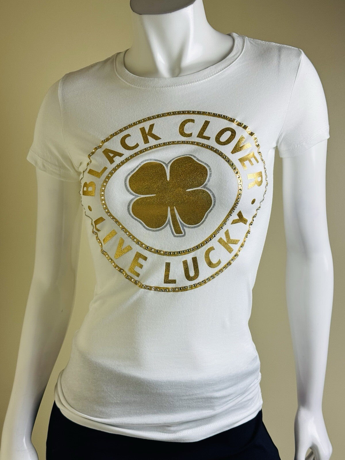 Black Clover Women’s Golf Shirt  Pullover Sz S  (B.38)