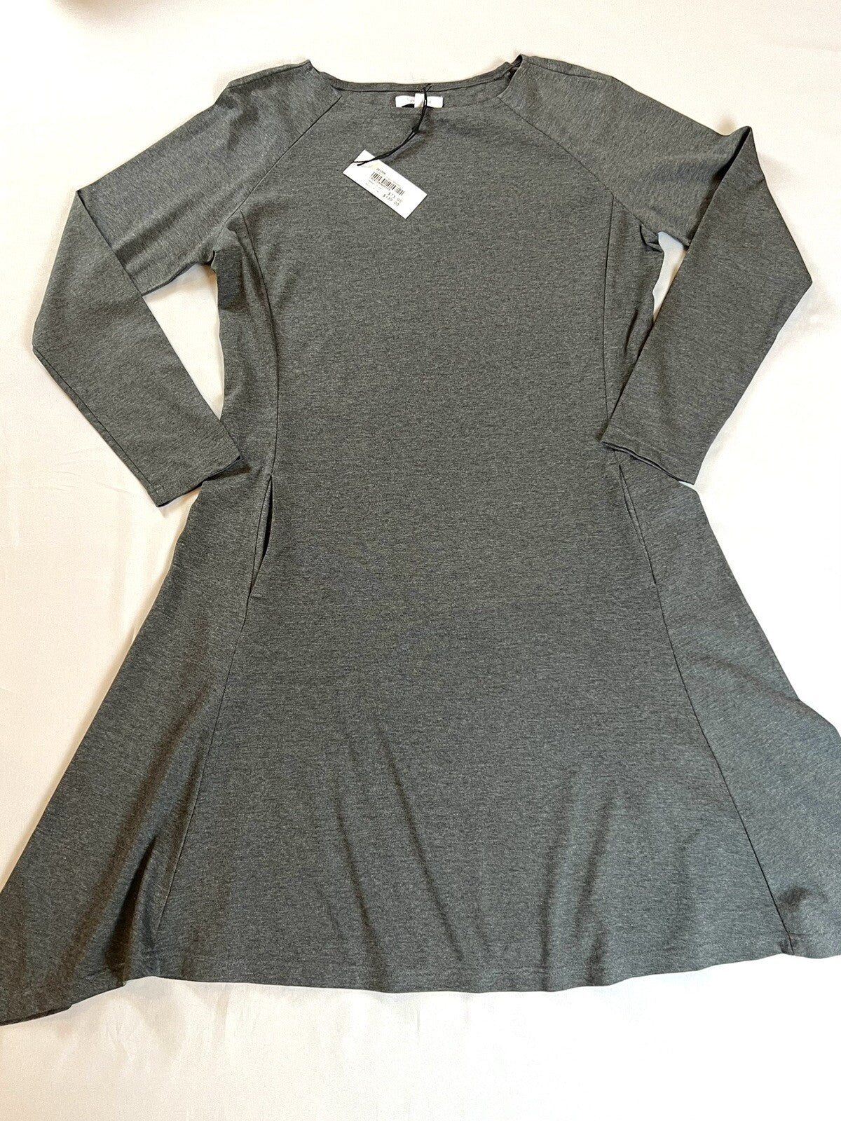 Symphony by A.F. Women’s Long Sleeve Dress Sz L Charcoal Gray MSRP $139