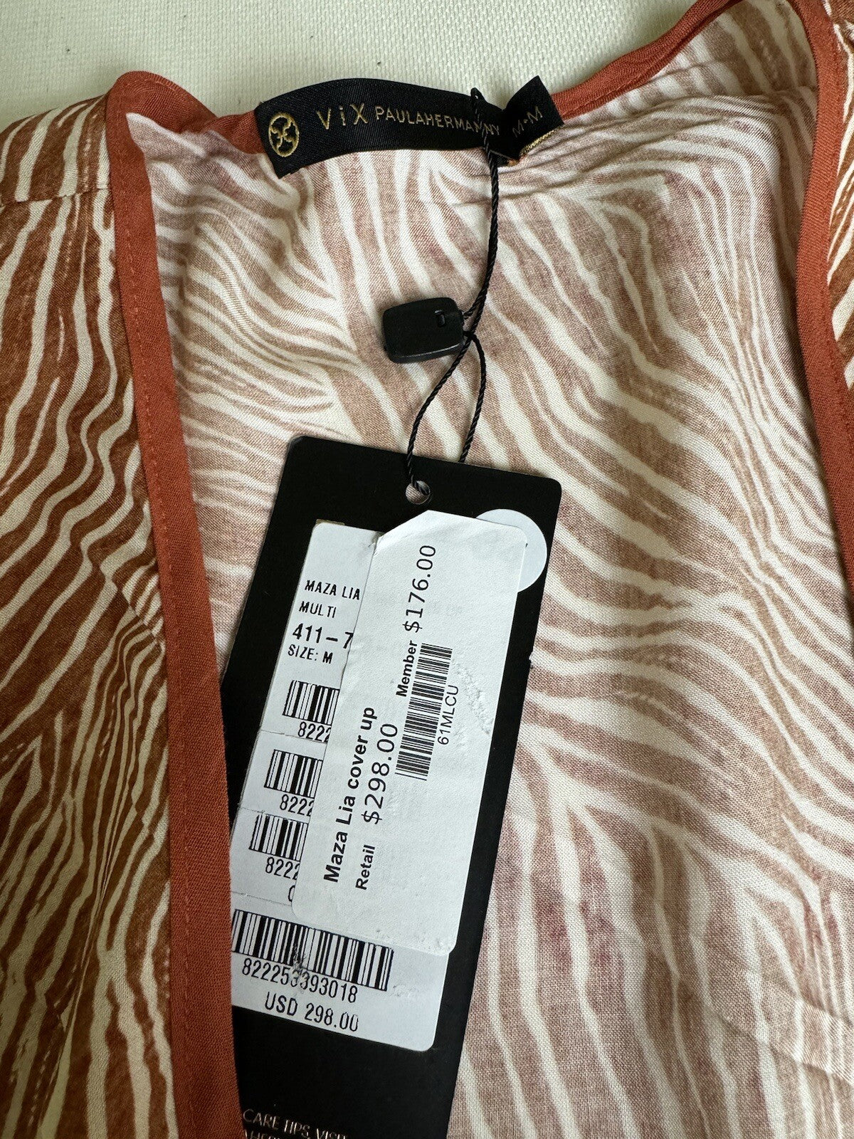 Vix Paula Hermanny Cover Up Maza Lia Long Dress Sz M   (B.189)