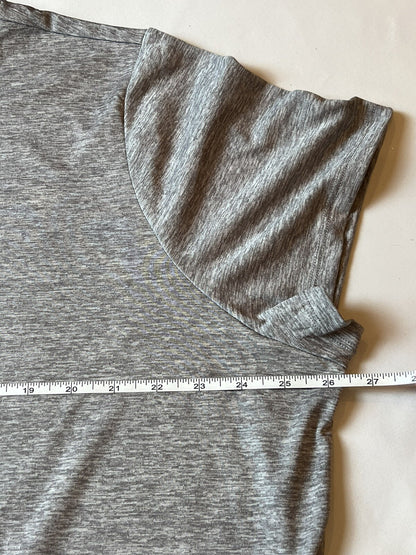 Ideology gray top laid flat with horizontal measurement tape