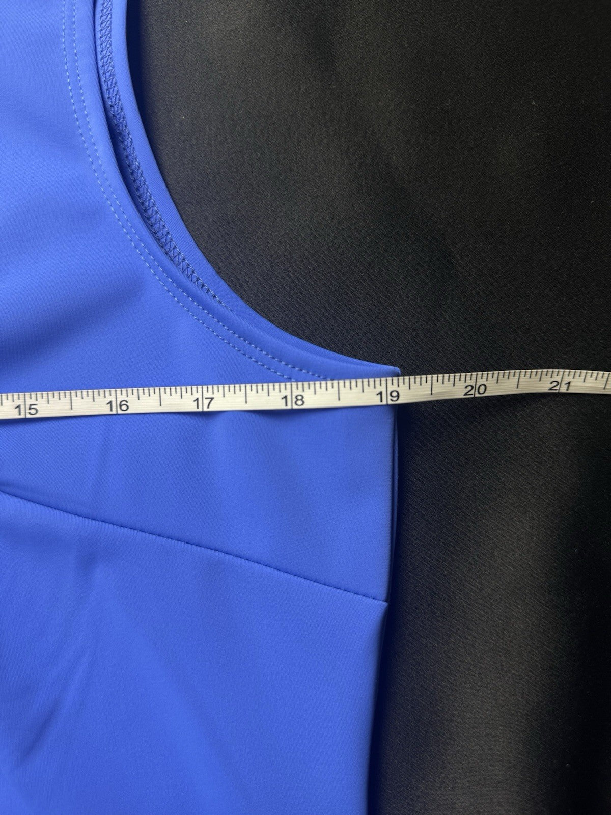 Melly M Blue White Delray 1/4 Zip Sleeveless Golf Tennis Top Size L.  (B.159/1)