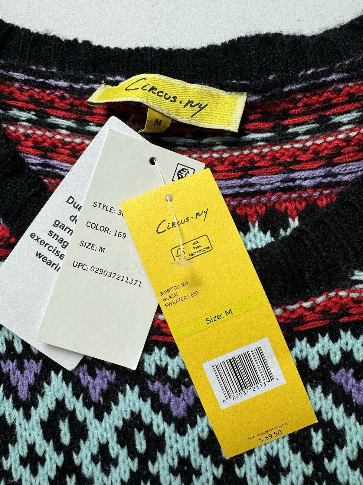 $59 Circus NY Women’s Multicolor Vest Size M. (B.103)