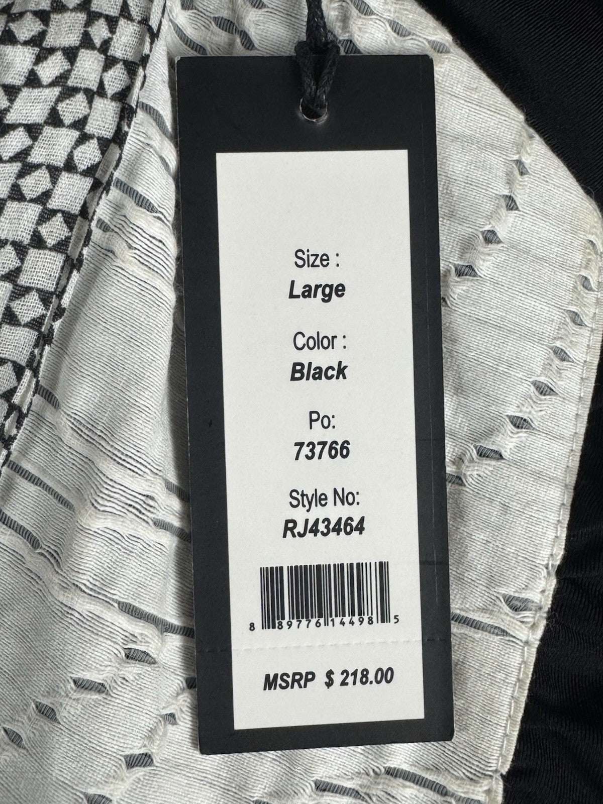 $218 Romeo & Juliet Couture Women’s Black White Dress Sz L.  (B.179)