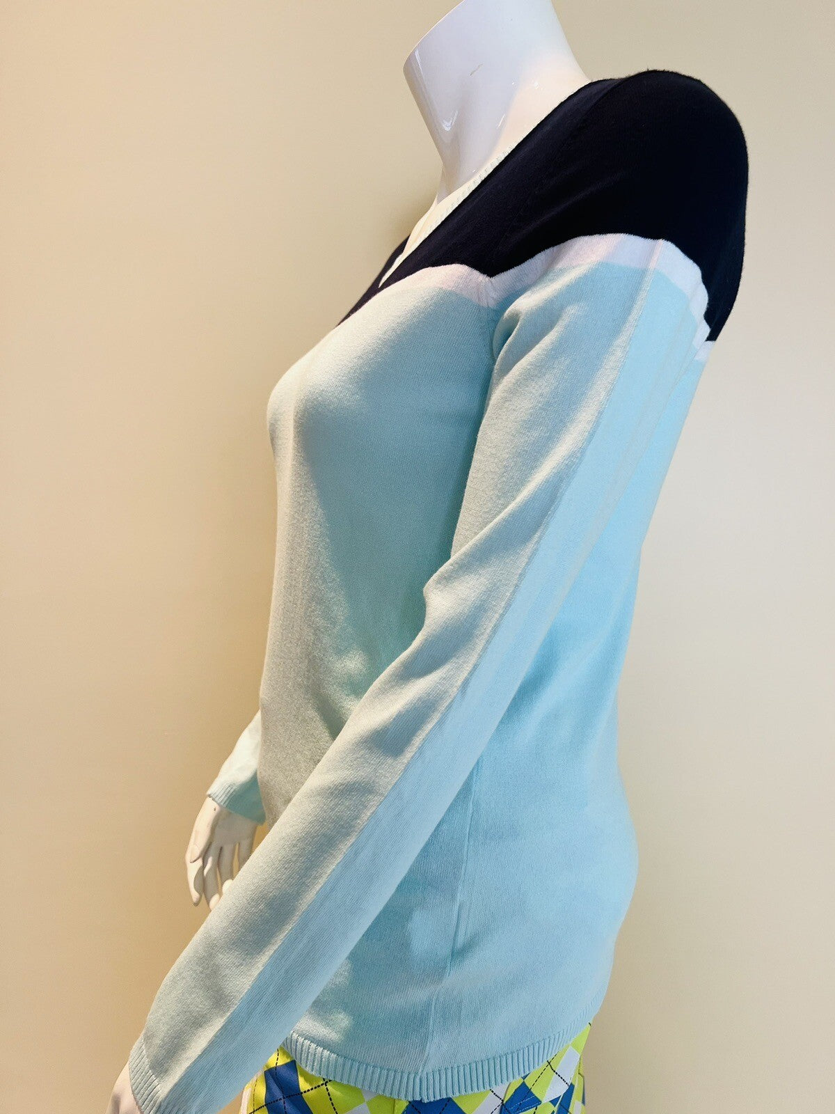 Sport Haley Women’s Long Sleeves Pullover Sweater Sz L Blue (10)