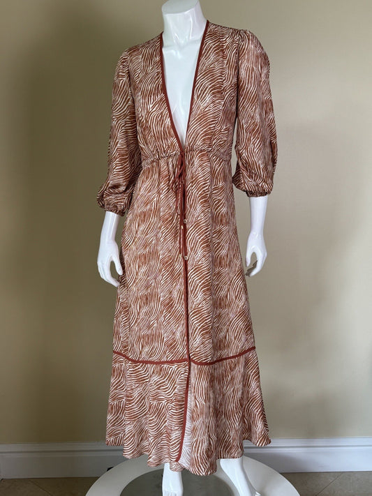 Vix Paula Hermanny Cover Up Maza Lia Long Dress Sz M   (65)
