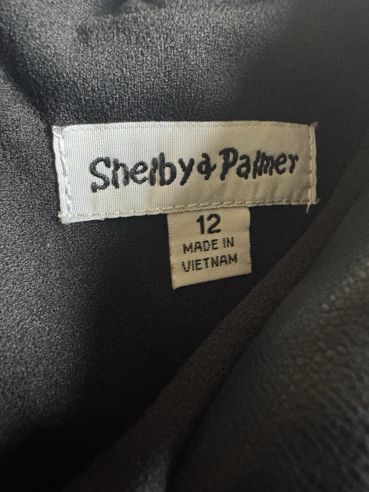 Shelby & Palmer Women’s Lace Sleeves Black Dress Size 12  (B.129)