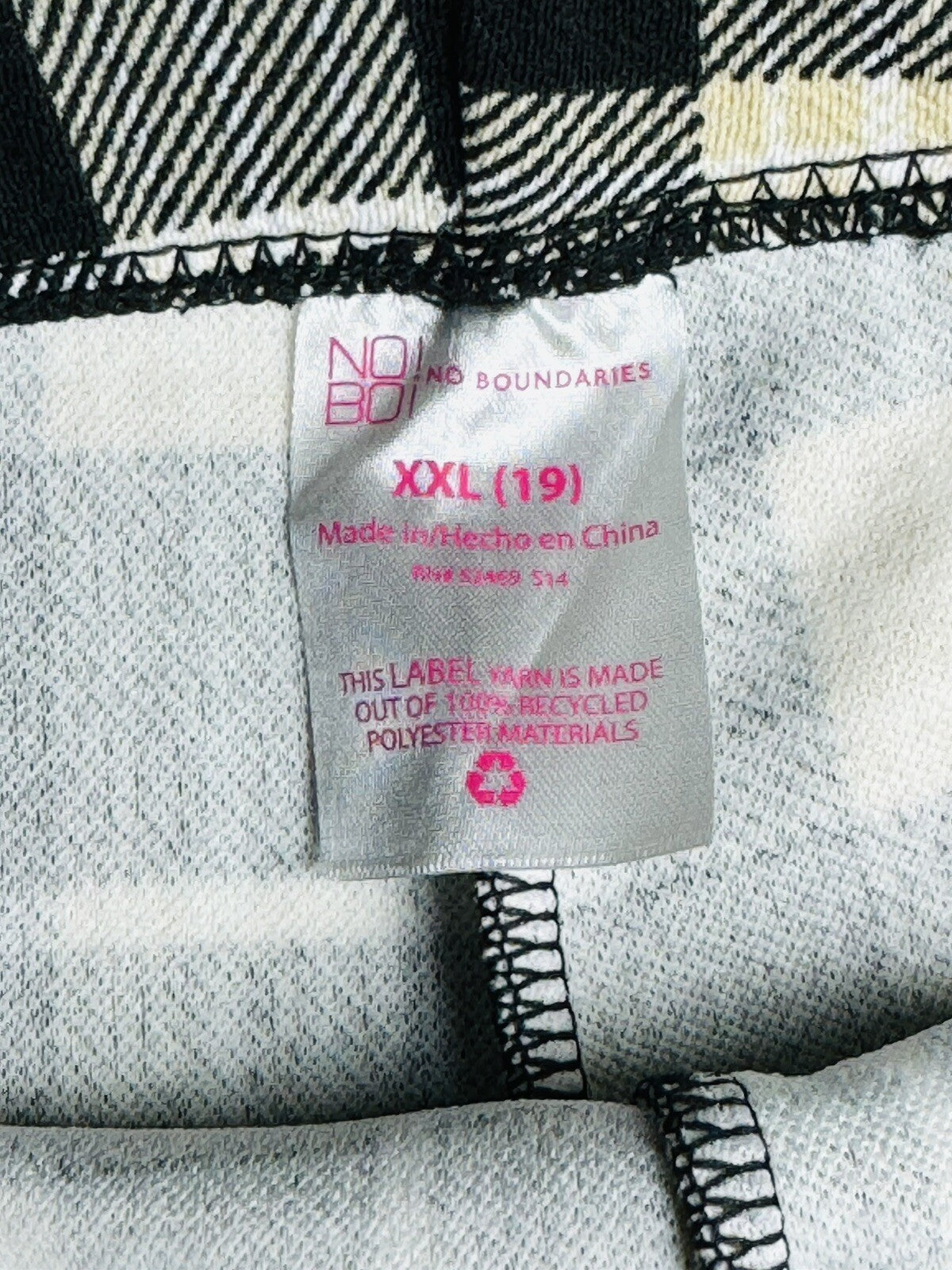 No Boundaries Women’s 2 Pc Plaid Top Pants Set Sz XL