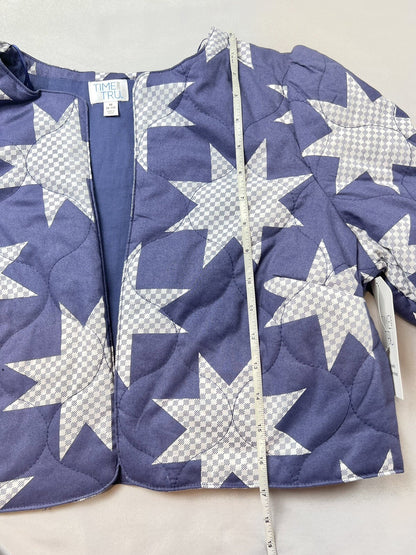 Time And True Women's Blue Cardigan Sweater Sz M