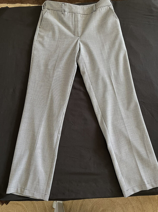 Lizzie Driver Women’s Houndstooth Golf Pants Sz 6 Black White Checks Pattern