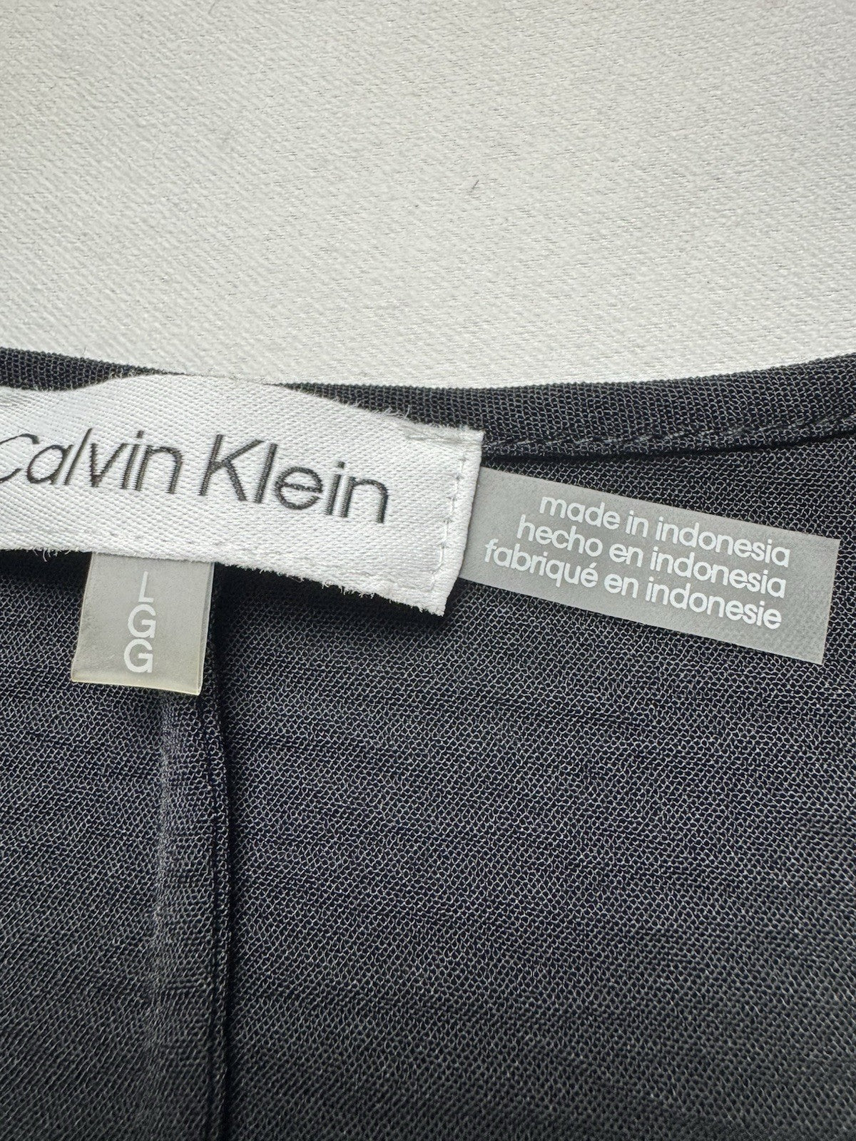 $109 Calvin Klein Women’s Black Cardigan Sz L.     (B.153)