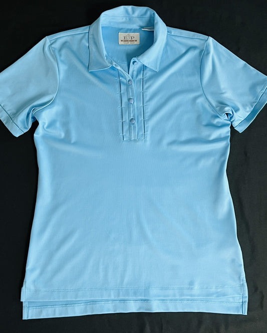 E.P Pro Tour Tech Women's Golf Polo Shirt Blue Sz S (16)