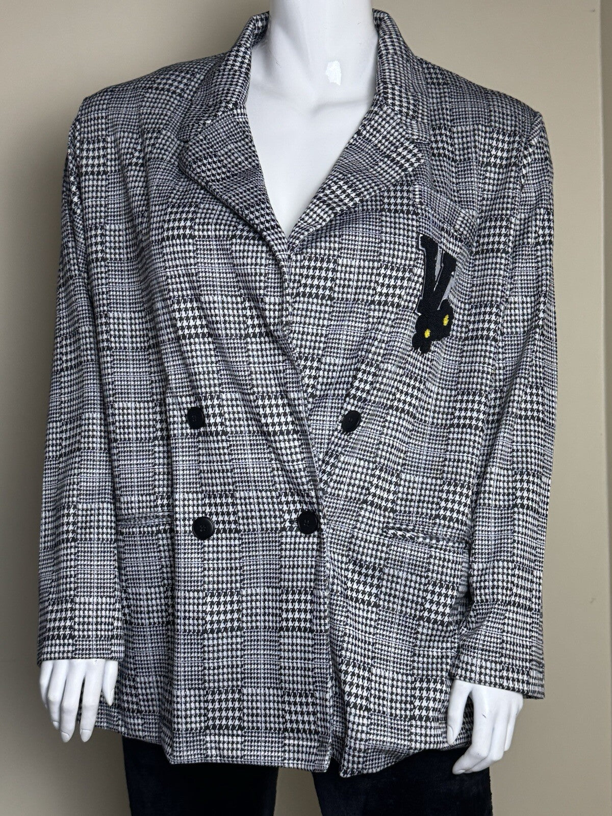 Stella Tweed Women’s Black White blazer Jacket Sz 3X  (B.133)