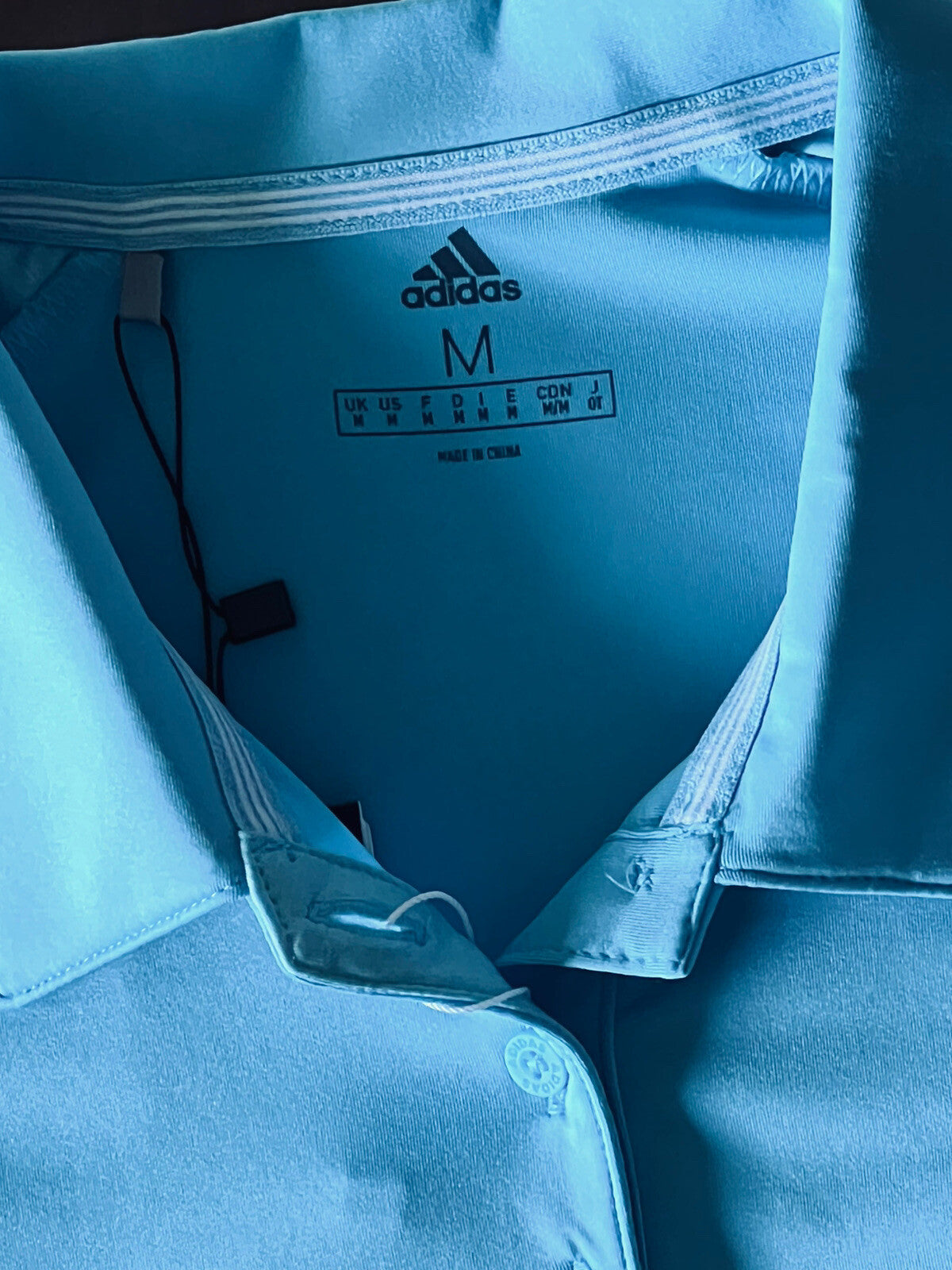 ADIDAS Women's Golf Polo Shirt Blue Sz M Stretch (B.16)