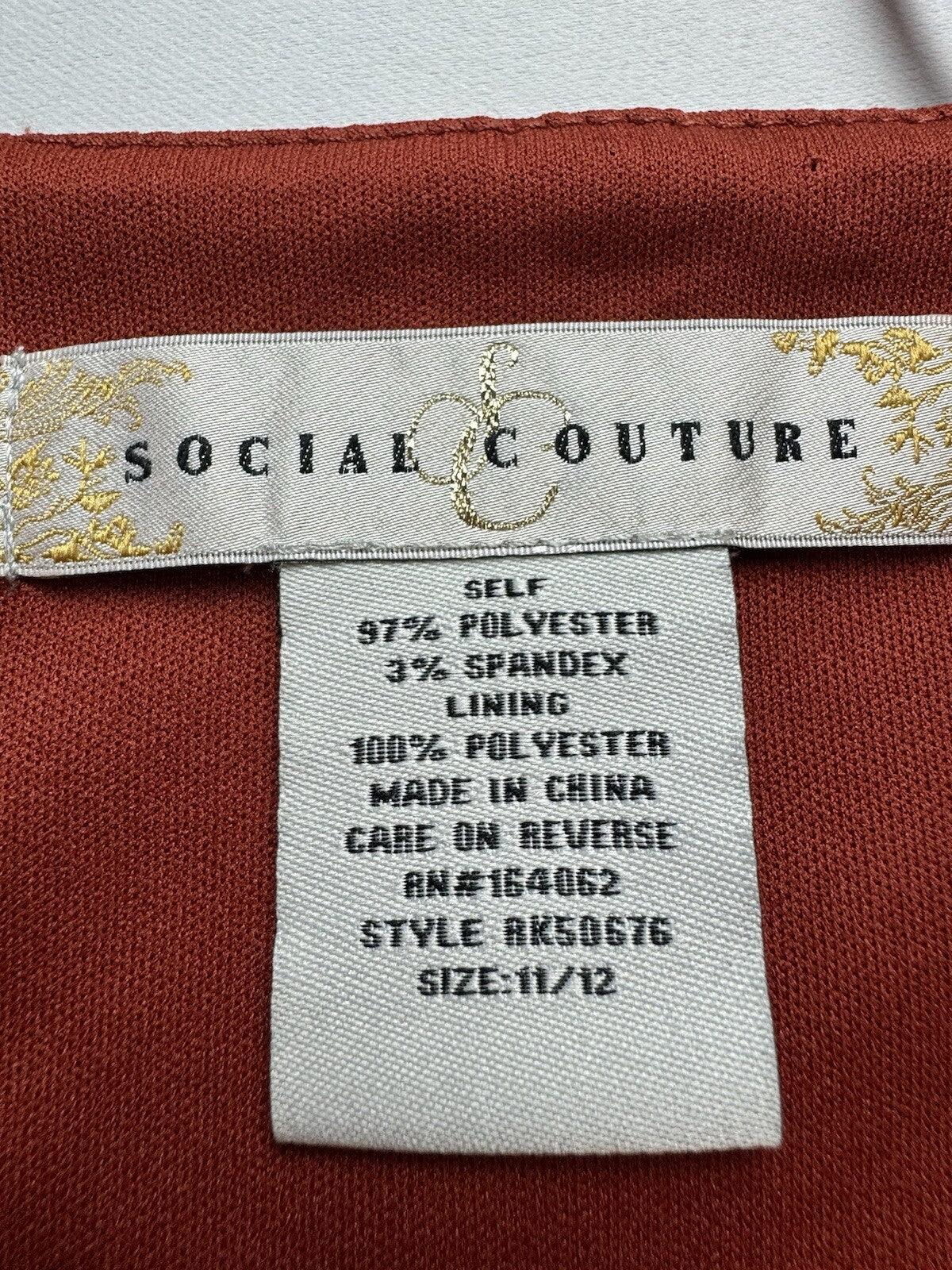 Social Couture Maxi Dress Prom Formal Wedding  Sz 11/12. (B.18)