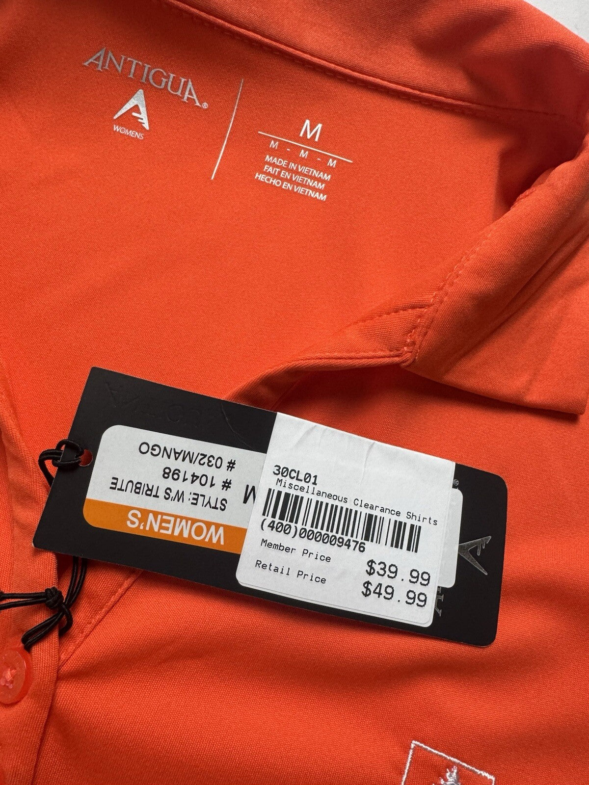 ANTIGUA Women's Golf Polo Shirt Sz M. (B.135)