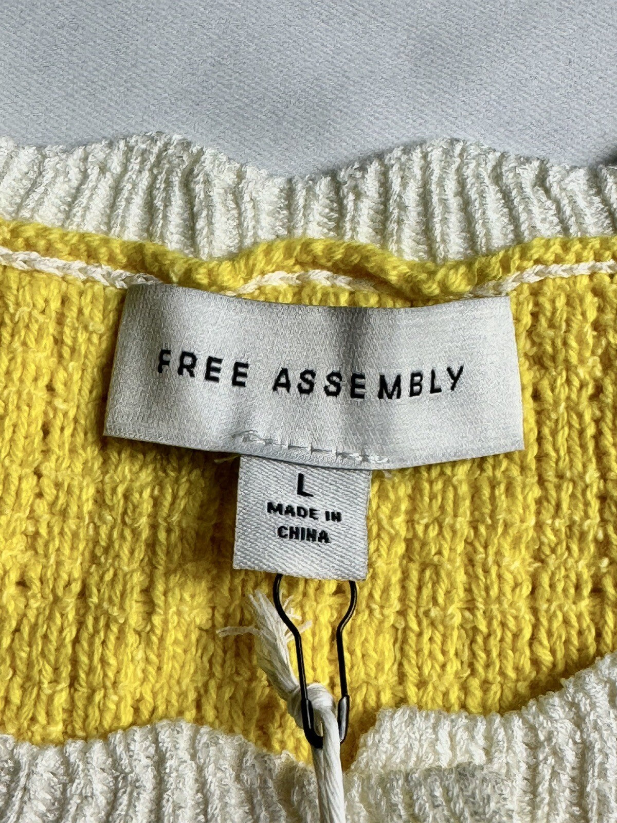 Free Assembly Women’s Tweed Yellow Dress Sz L (67)