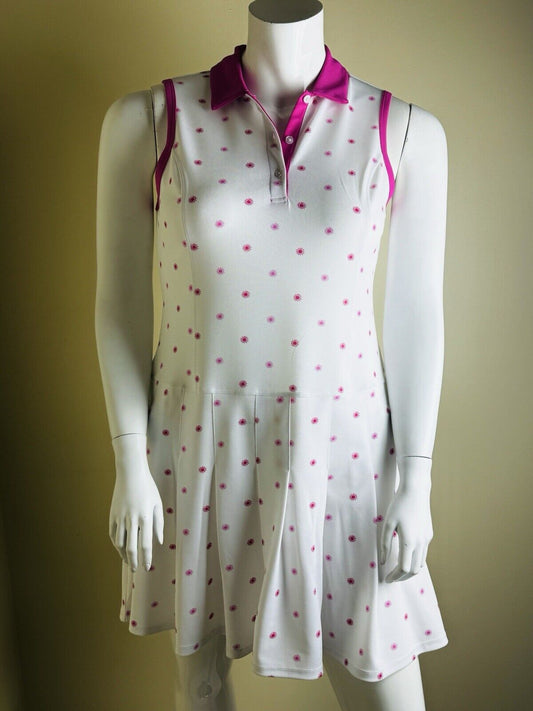 NANETTE LEPORE Pink White Dress Sz L (B.82)