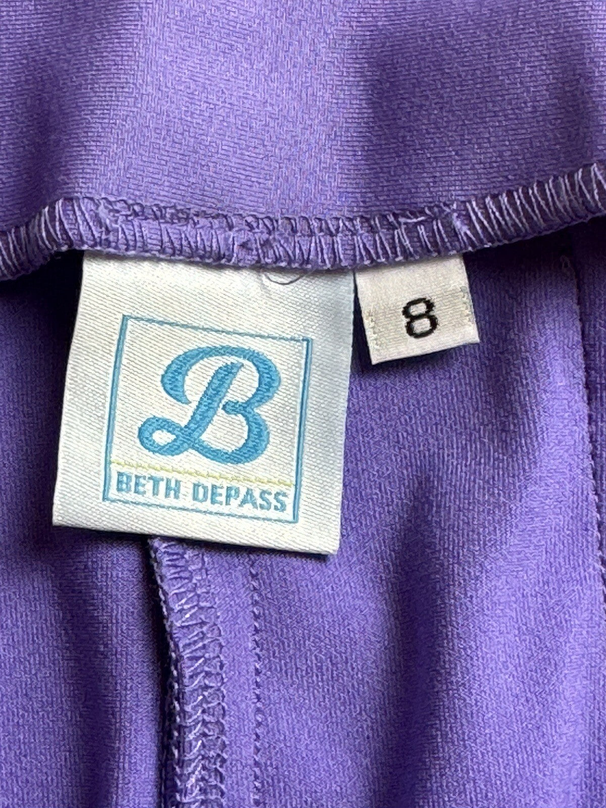 Kevan Hall Beth Depass Purple Zip Golf Pants SZ  8. (74)