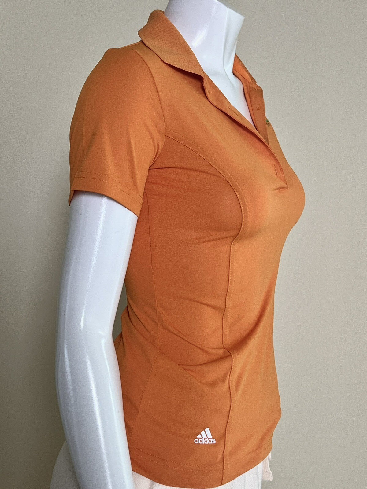 ADIDAS Women's Top Golf Polo Shirt Orange Sz XS (B.49)