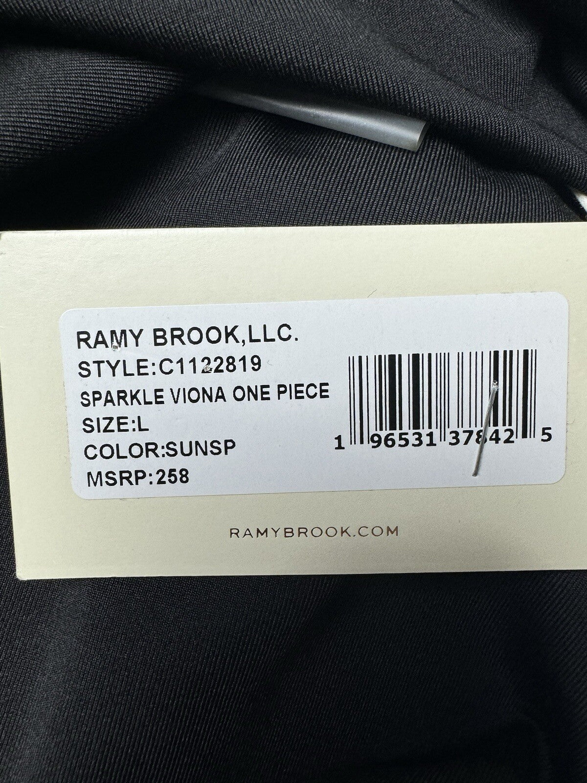 $258 RAMY BROOKE Women’s Sparkle Viona Bodysuit Sz L. (B.92)