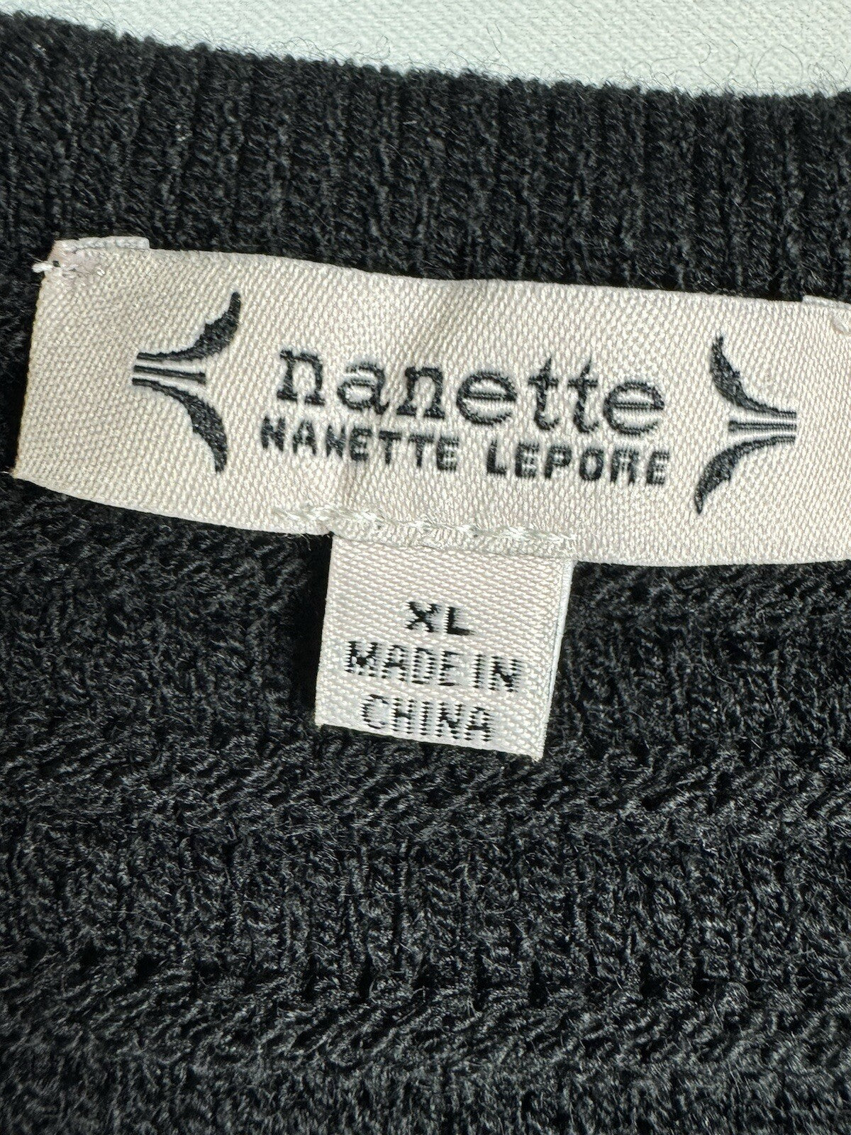 $128 NANETTE LEPORE Women’s Black Tweed Jacket Sz XL    (B.94)