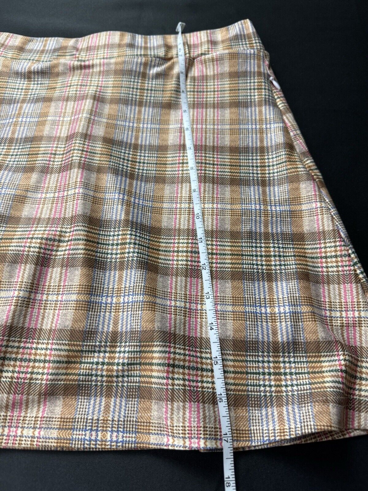 Smith & Quinn Women’s Golf Skort Skirt Plaid Sz L