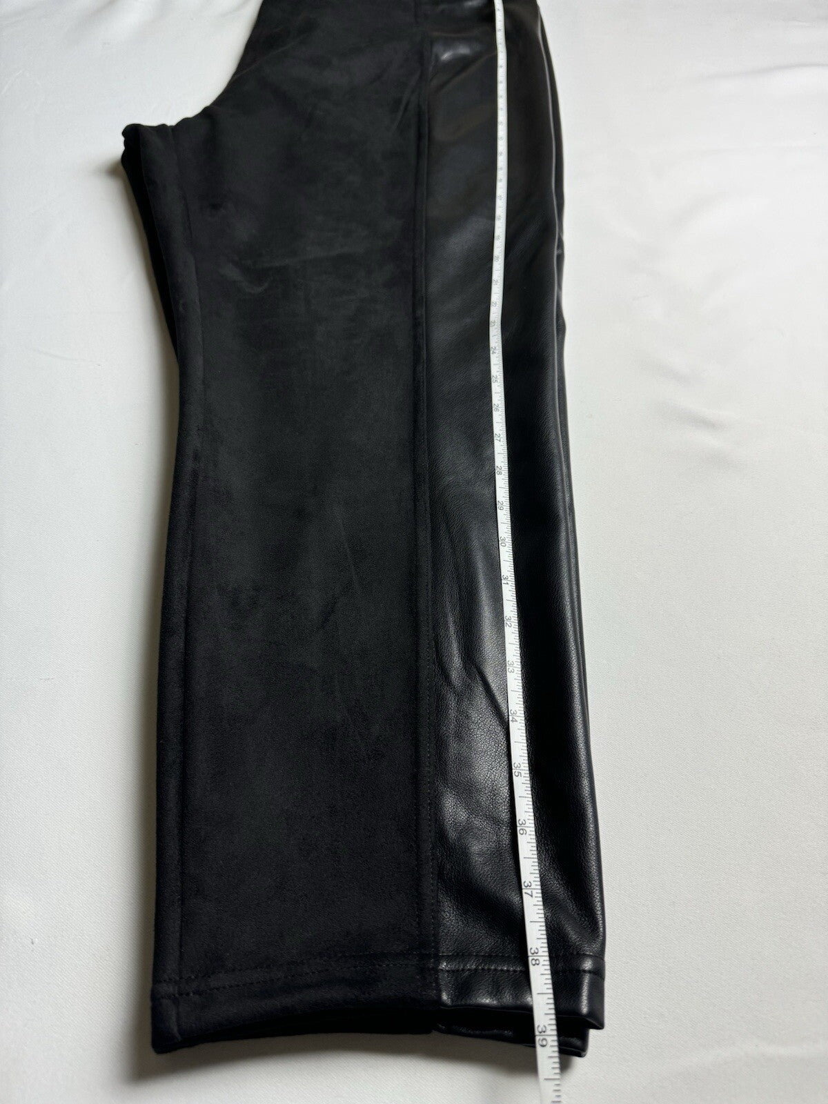 $79 Marc New York Women’s Black Pants Faux Leather Sz 3XL  (B.72)