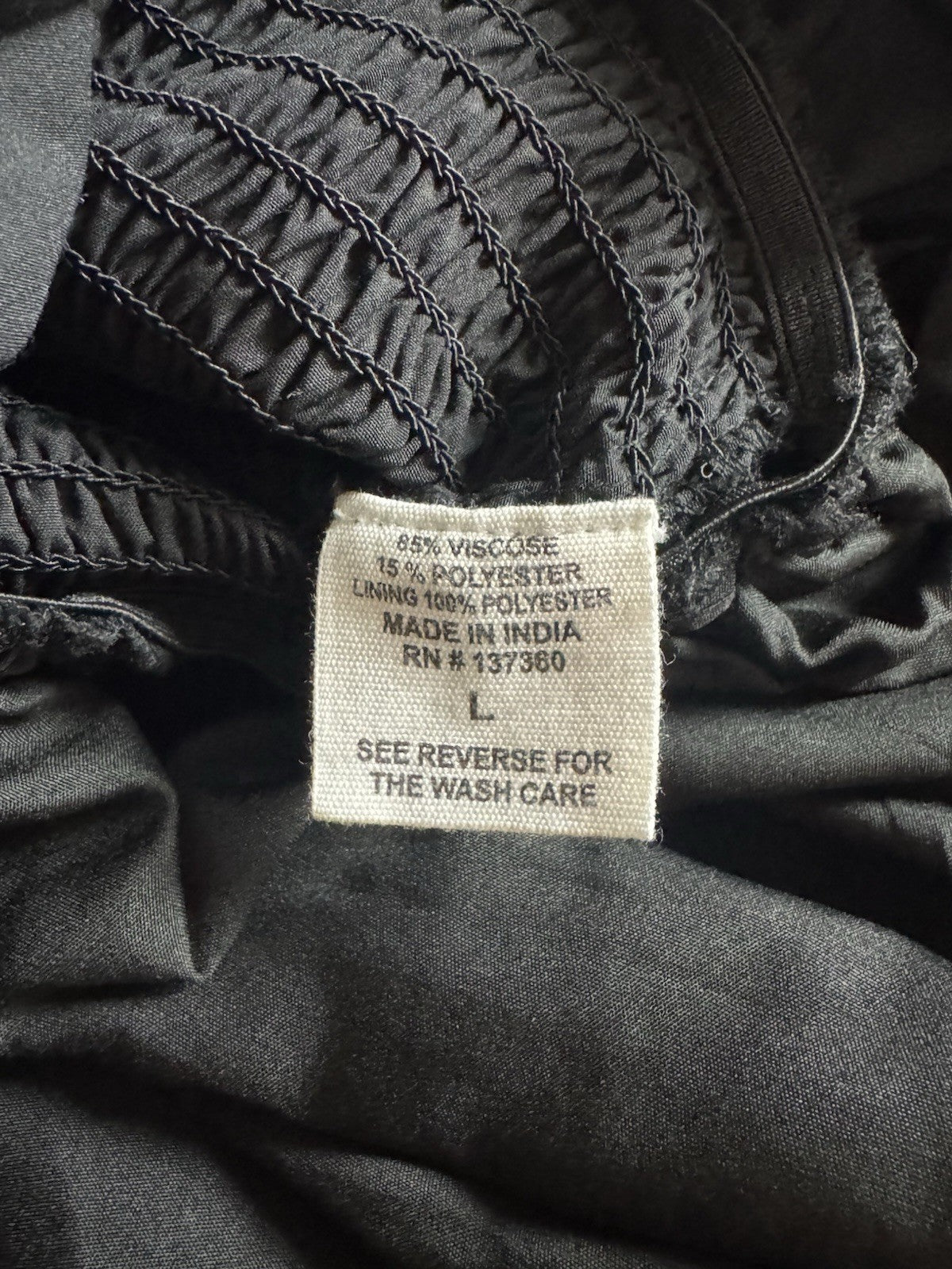Live 4 Thrust Women’s Black Blouson Dress Sz L     (B.176)