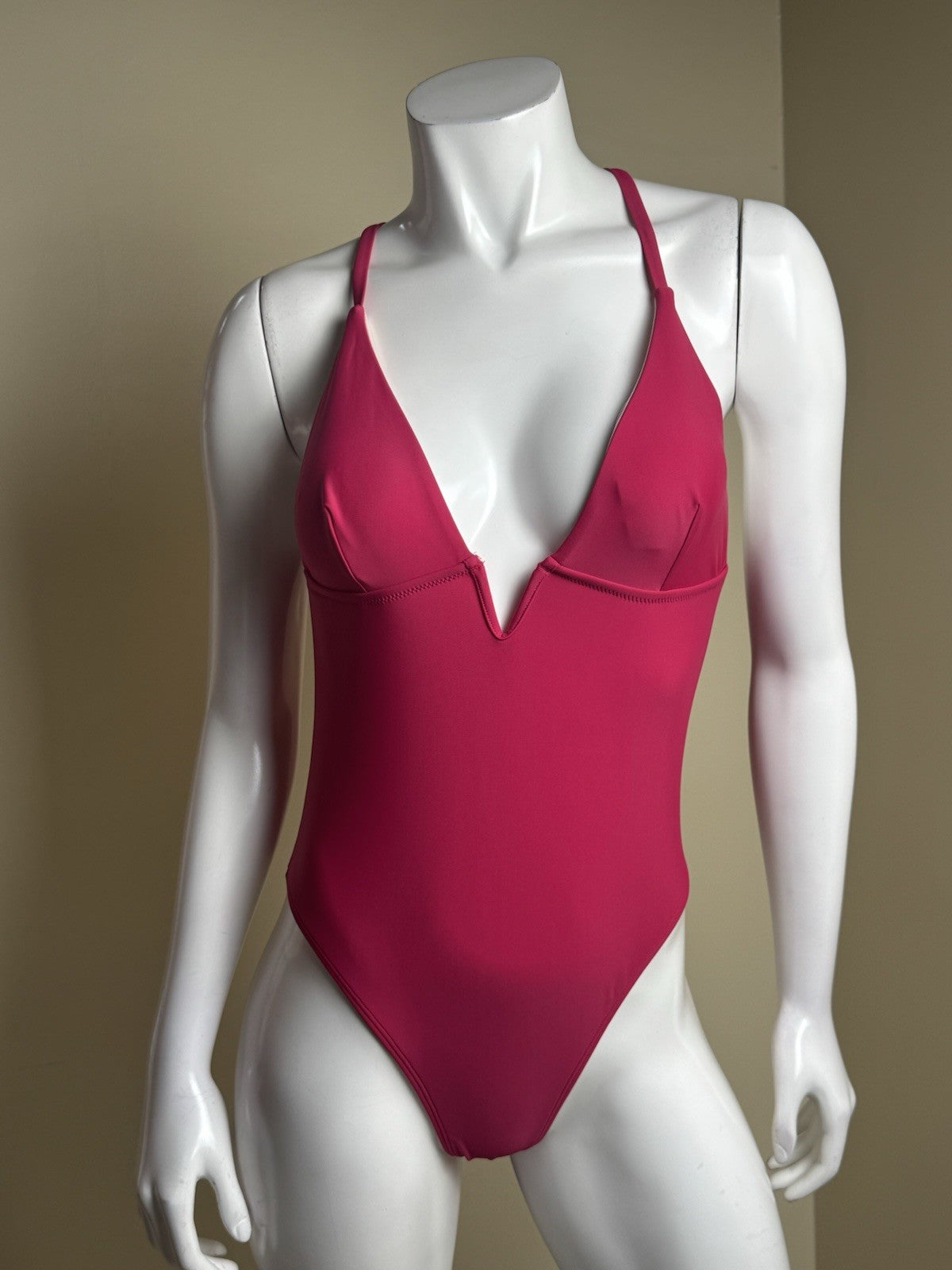 CUPSHE Women's Fuchsia 1Pc Bikini Size M    (B.174)