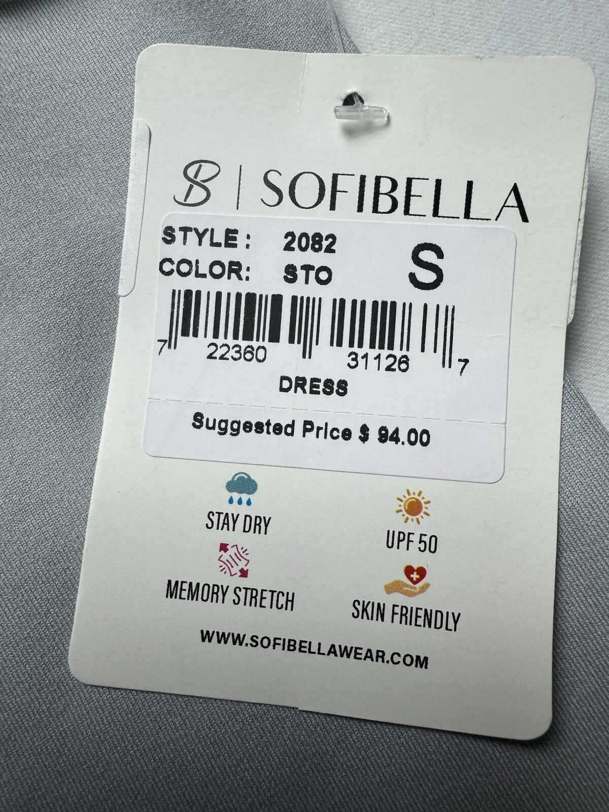 $94 Sofibella Women's Tennis Gray Dress with Pockets Sz S. (B.38).