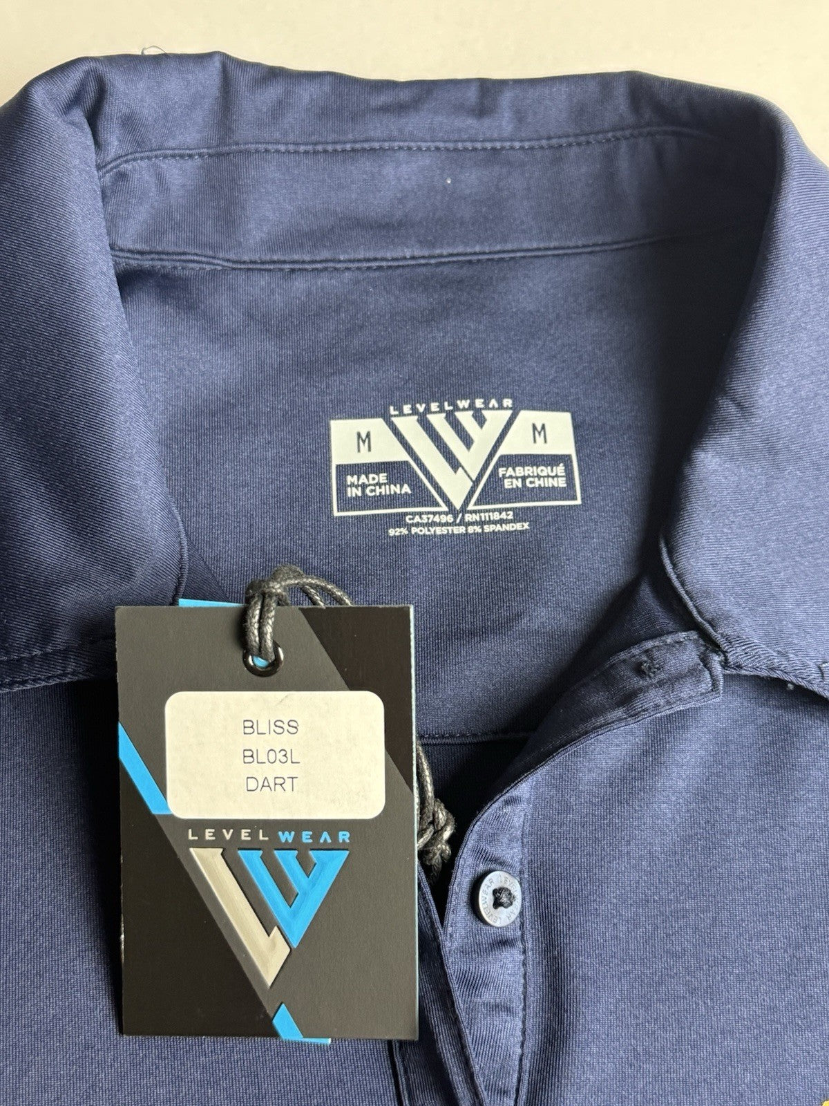 LeverWear Women's Navy Golf shirt Sz M   (B.170)