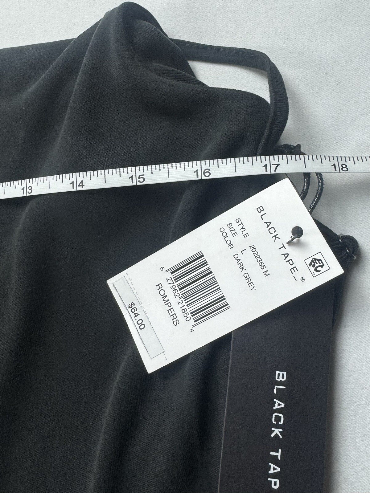 BLACK TAPE Women's Dark Grey Spaghetti Strap Pull-On Romper SZ L (B.145)