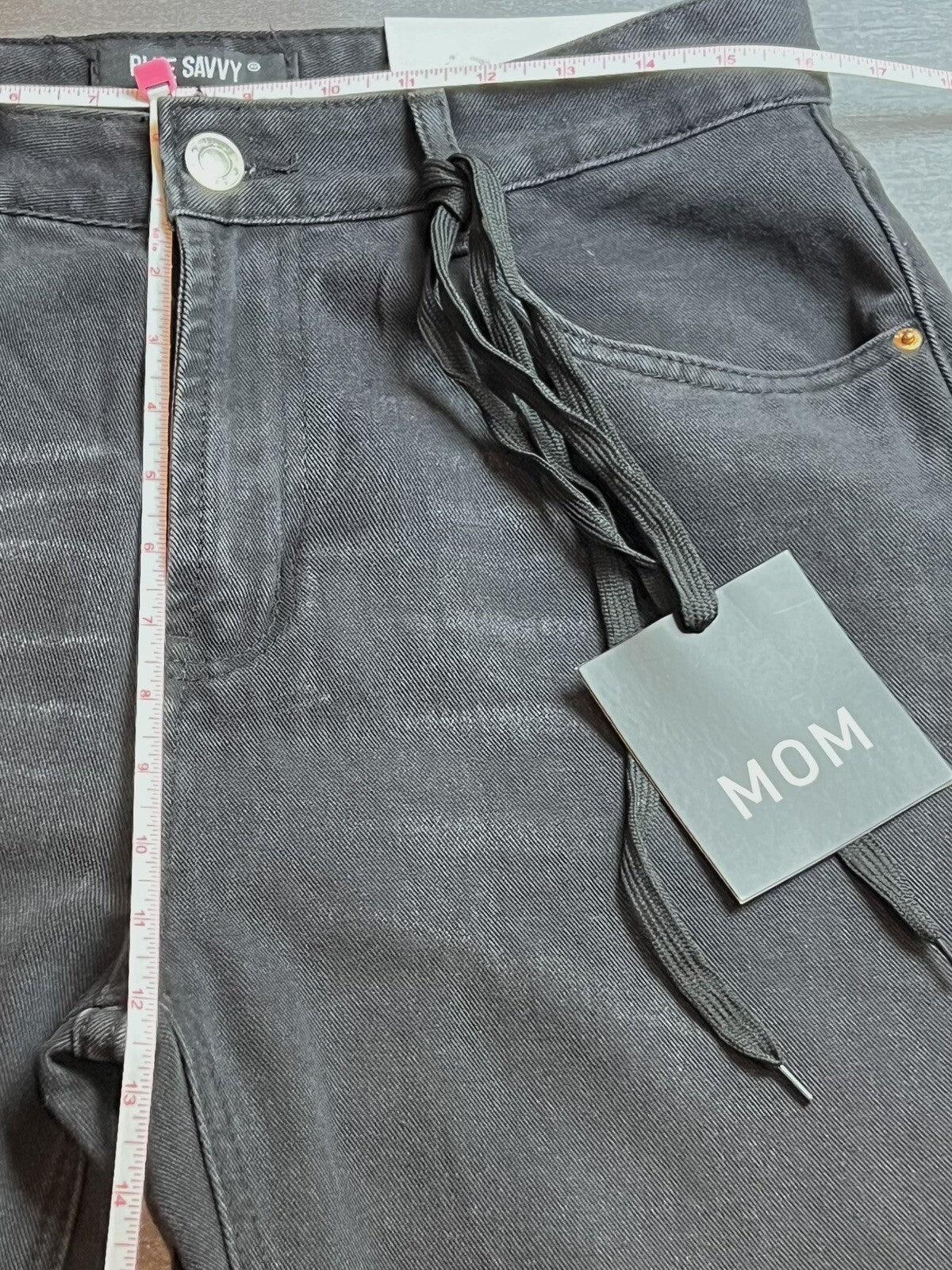 Blue Savvy Mom Jeans Straight Leg Denim Stretch Women's Size 13/31