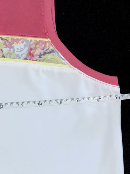 Kate Lord Women’s Golf Polo Shirt White Pink Sz M (B.13)