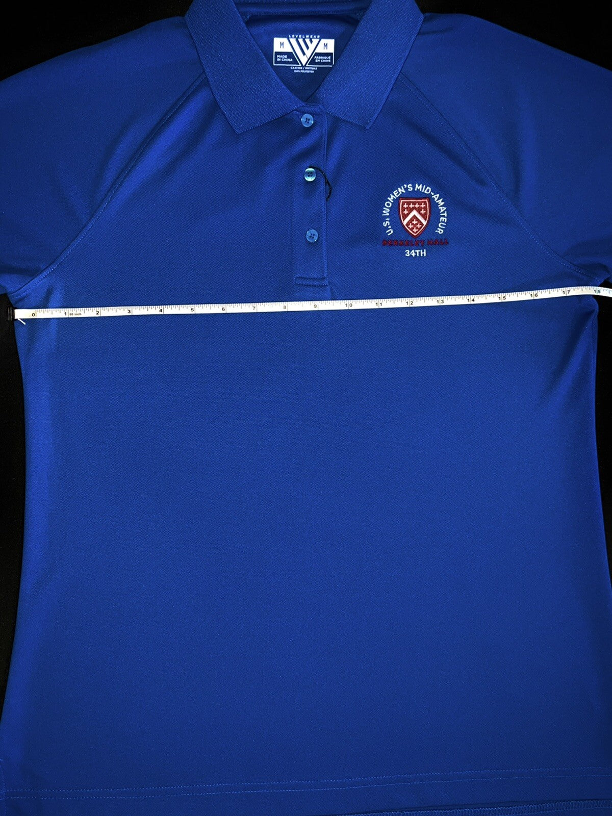 LevelWear Women's Golf Polo Shirt Blue Sz M (16)