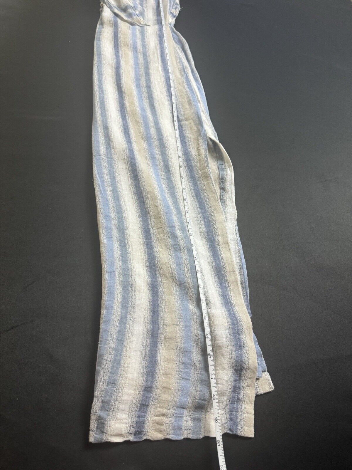 YFB Women's Striped Linen Dress Maxi Sz M (B.84)