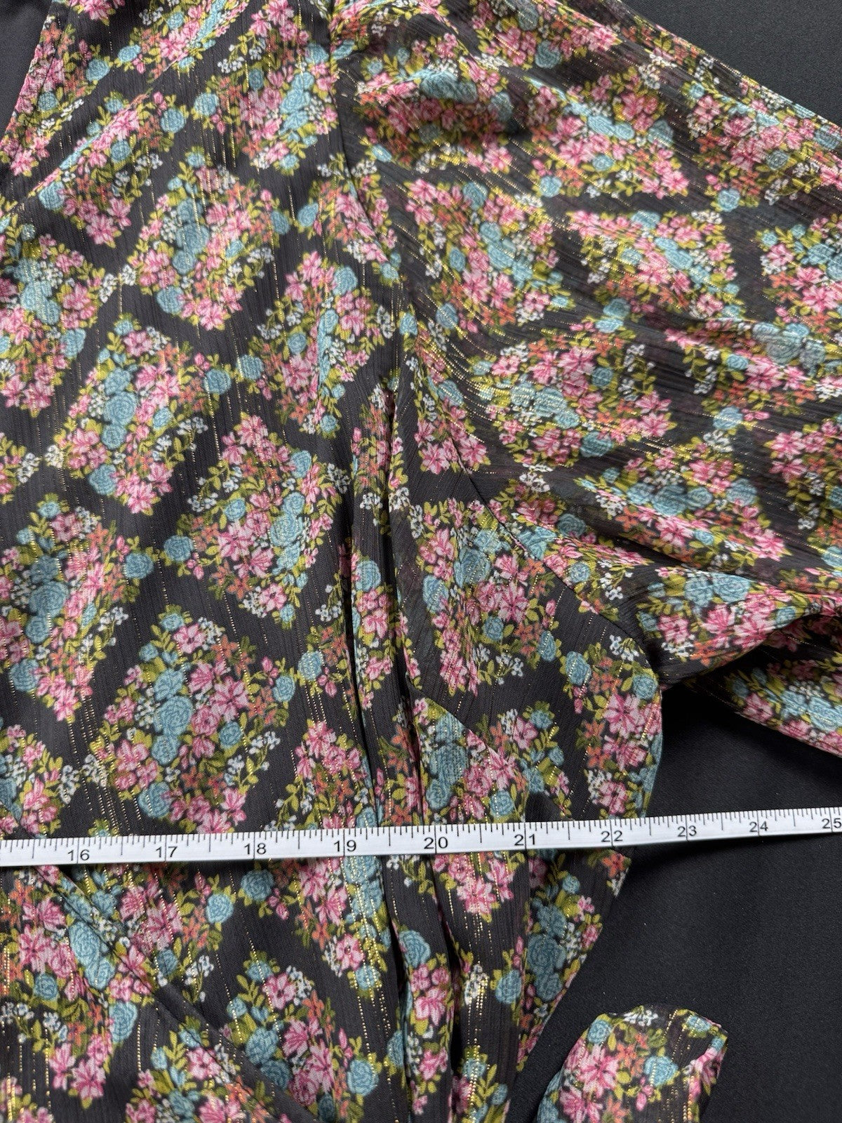 Lauren Conrad Floral Maxi Dress Tie Waist Sz 3X.  (B.169)