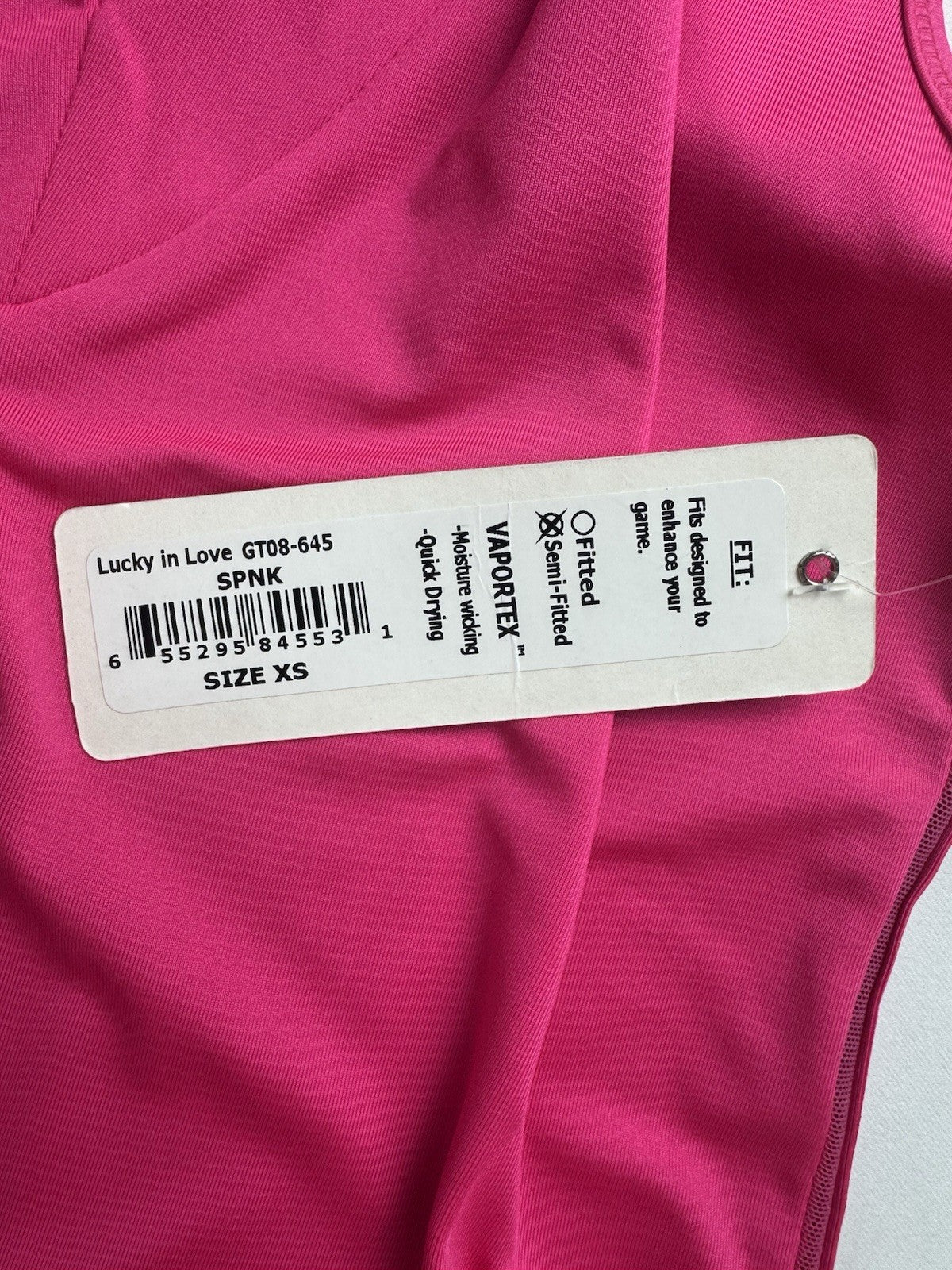 Lucky In Love Women’s Sleeveless Tennis Golf Shirt Sz XS.     (B.161)