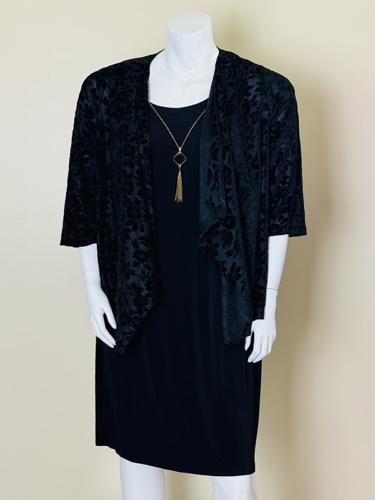 JM Studio by John Meyer size 2X Black 2Pc Jacket Dress. (69)