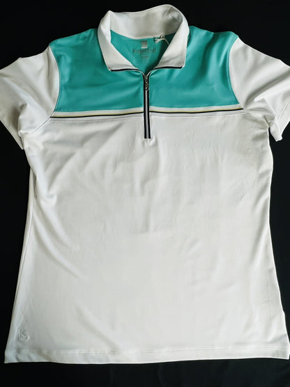 Kate Lord Women’s Golf Polo Shirt White Sz L (B.13)