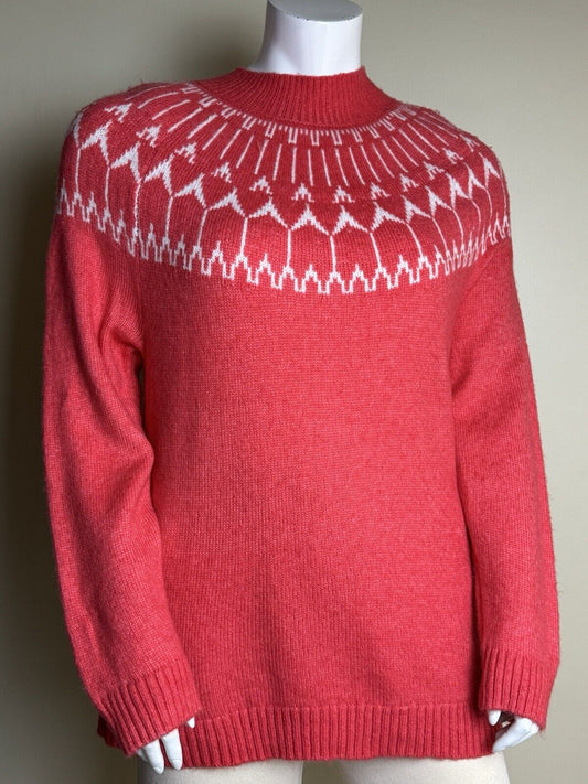 Talbots Women’s Fair Isle Pullover Sweater Sz PXL