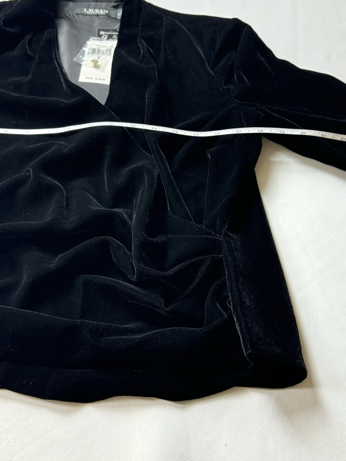 $165 Lauren Ralph Lauren Women’s Velvet Blouse Sz 8    (B.112)