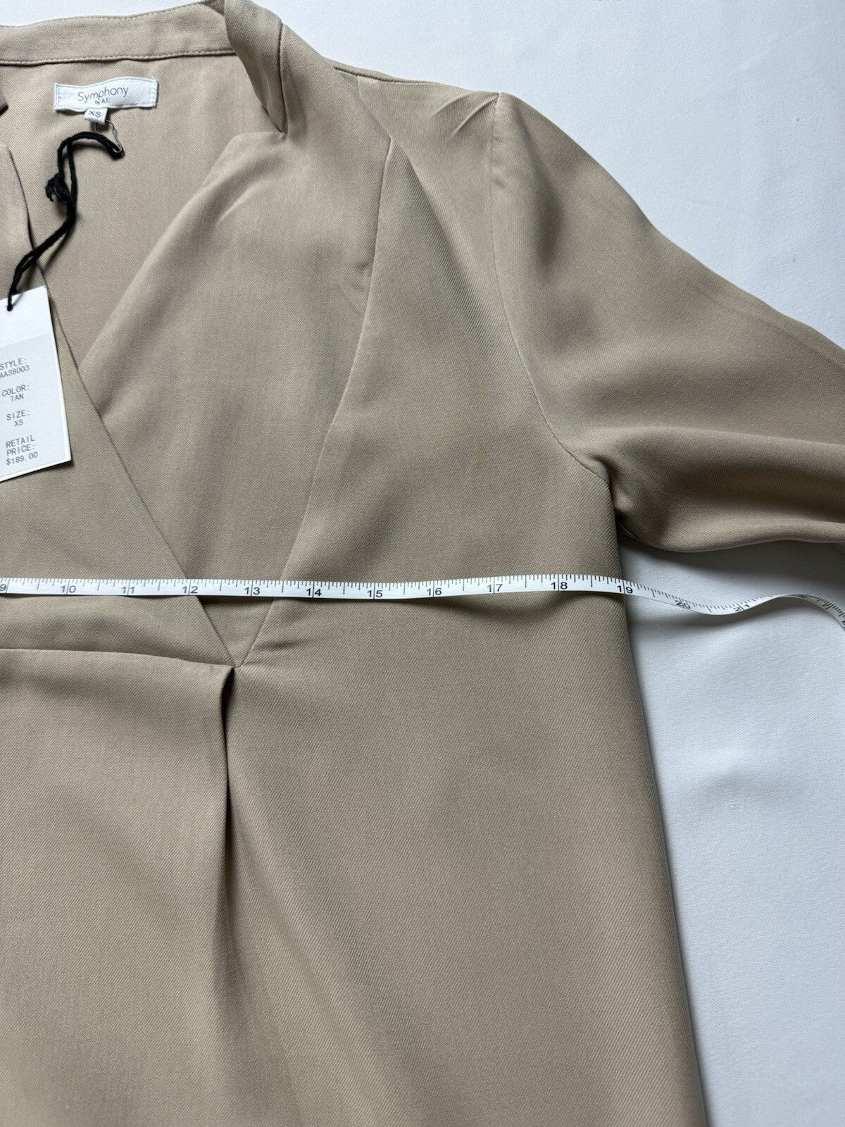 $189 Symphony by A.F. Women’s Golf Long Sleeve Blouse Sz XS