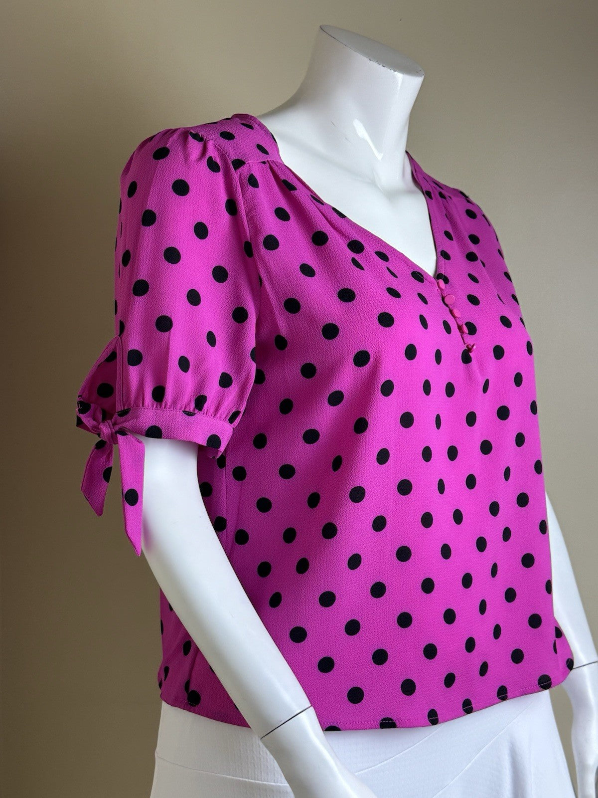 $69 Cede Women’s Polka Dots Blouse Sz PXL      (B.187)