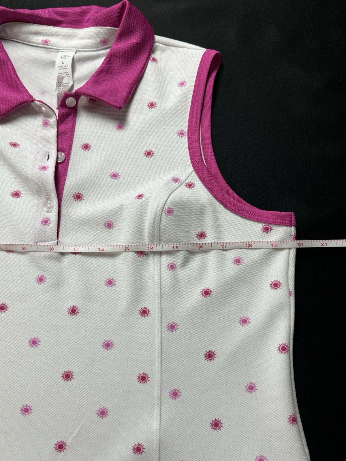 NANETTE LEPORE Pink White Dress Sz L (B.82)