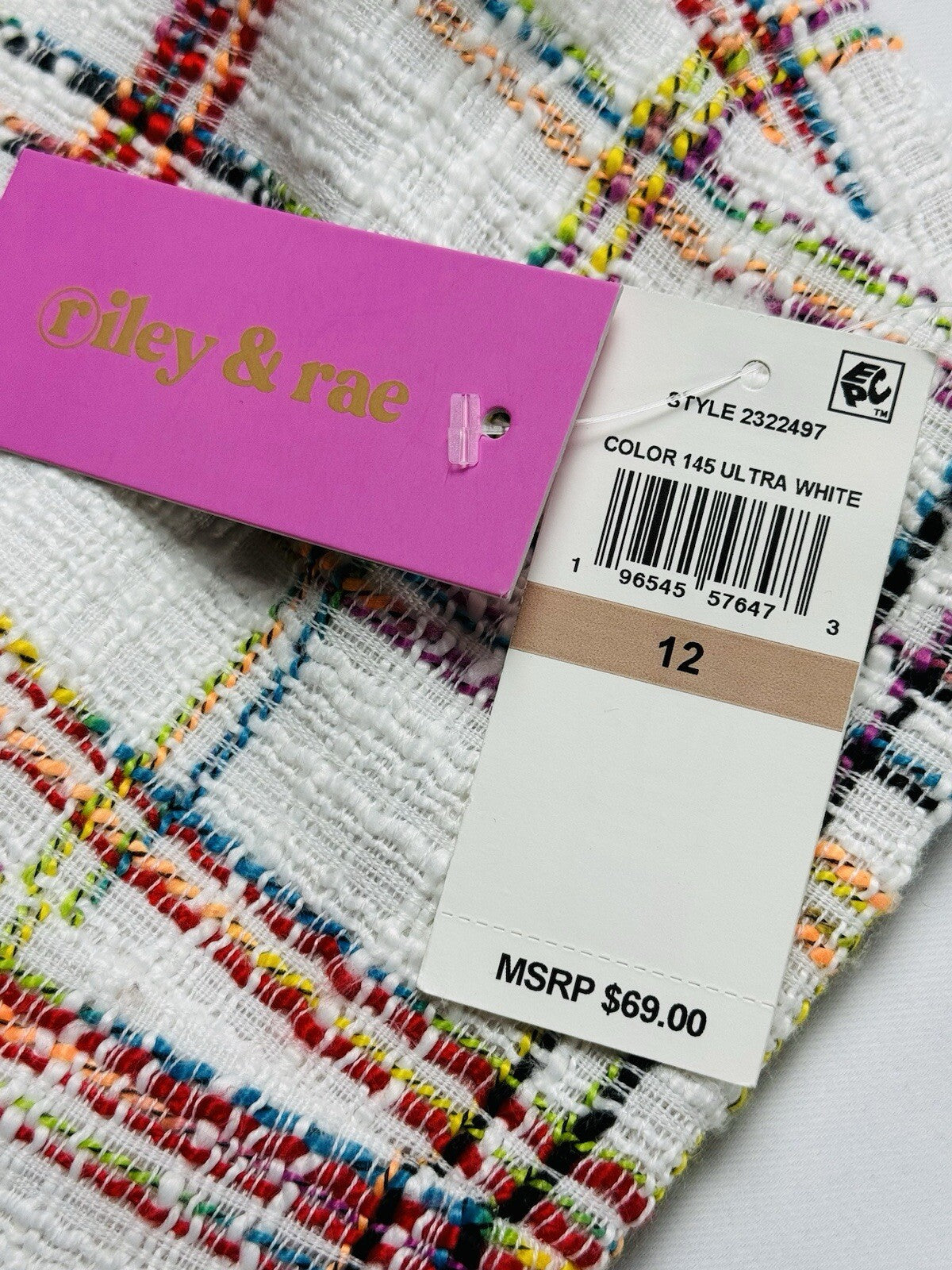 Riley & Rae Women's Tweed Mini Skirt Size 12. (B.91)