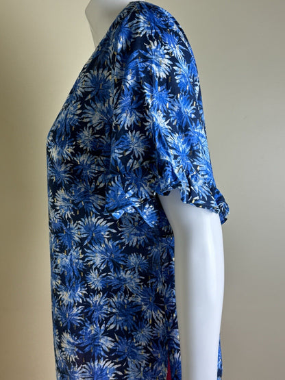 $98 Michael Kors Women’s Top Blue Blouse Sz S.  (B.53)