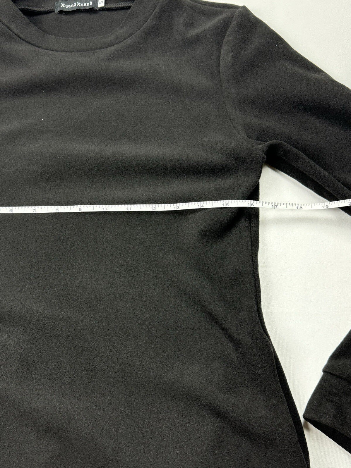 Xuan2Xuan3 Women’s Black Fleeces Long Sleeve Sweater Dress Sz S.  (B.99)