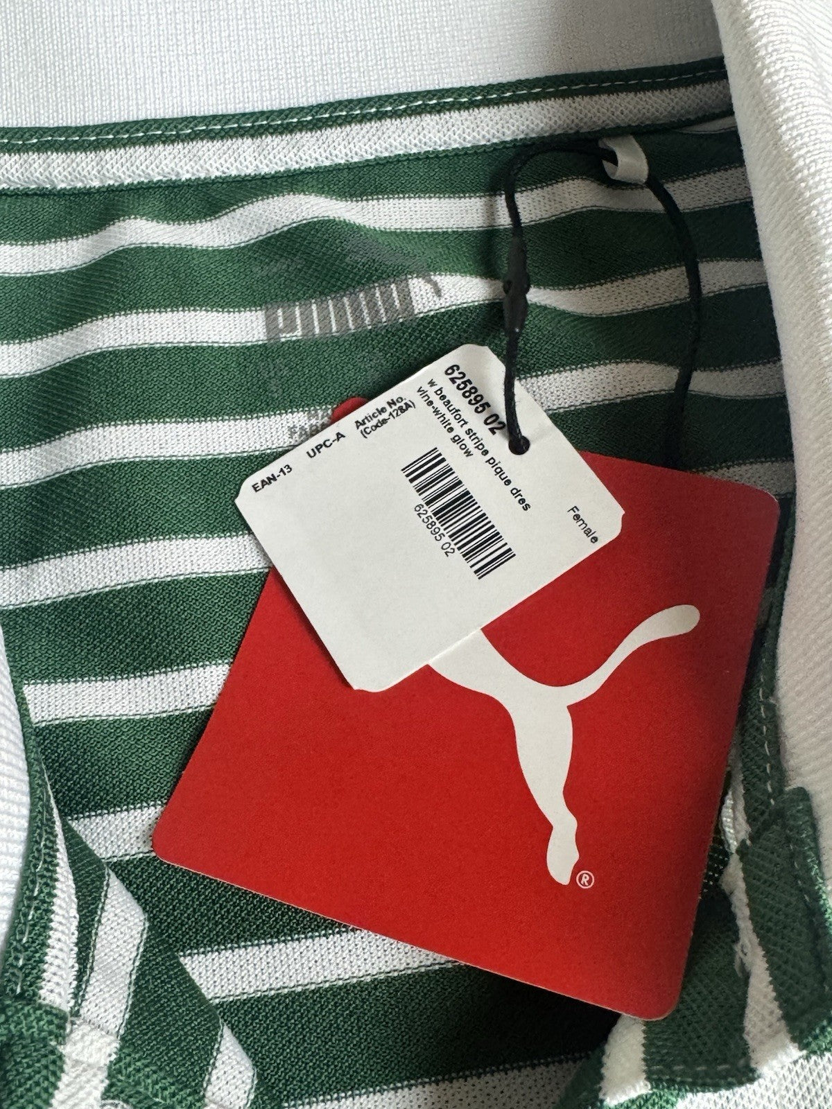 Puma Women’s Polo Stripes Dress Sz S      (B.082)